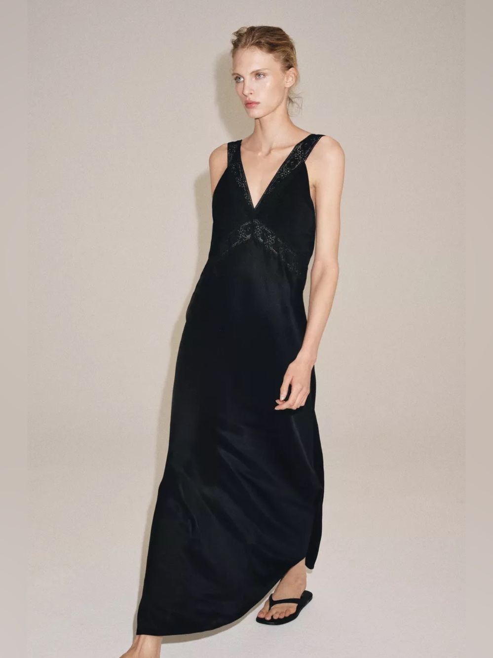 NWT Zara SATIN LACE DRESS ZW COLLECTION